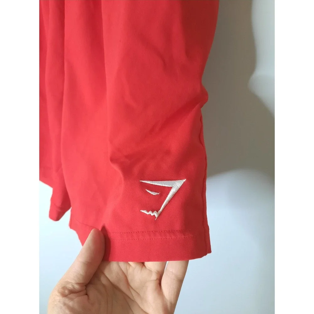 Gymshark Arrival Shorts Mens Large Red Athletic Gym Training Pockets Drawstring